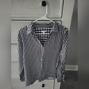 Black and White Checkered Men's Shirt